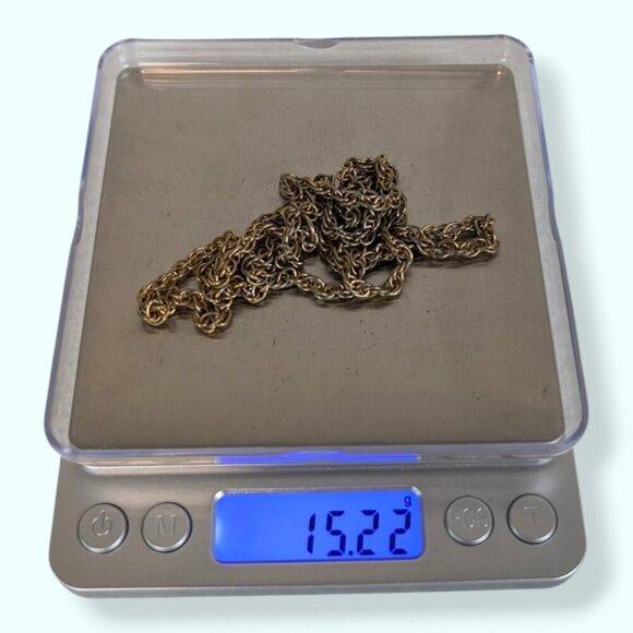 (2/$20) Vintage Infinity Gold Tone Rope Chain - Picture 4 of 4